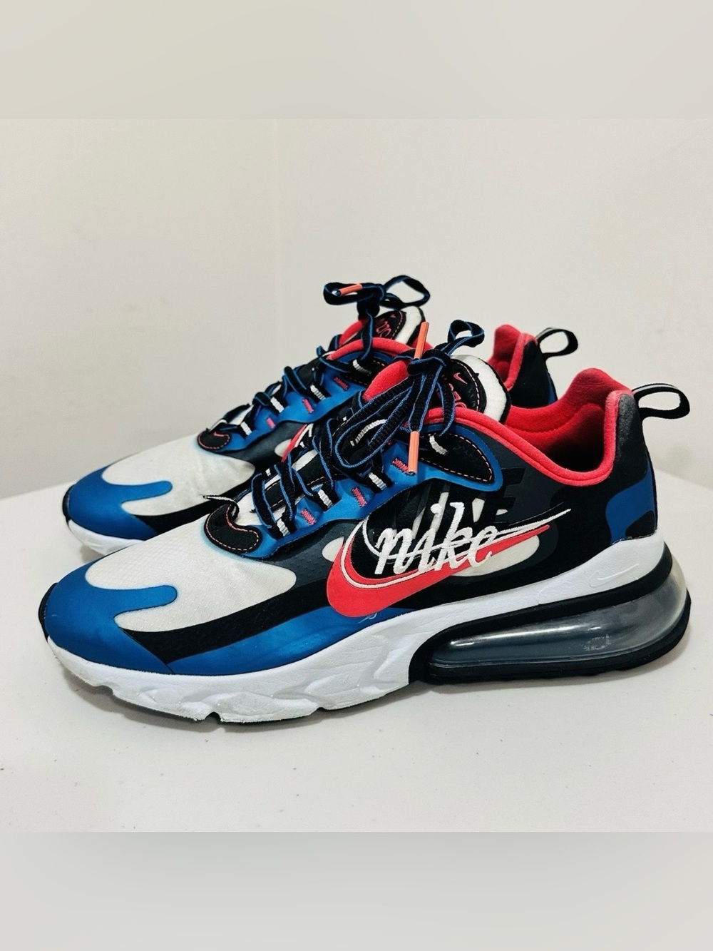 Nike Men's Size 8,5 GUC‎ Air Max 270 React Time Capsule Red White Blue Sneakers